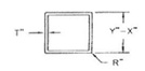 Square tube shape diagram